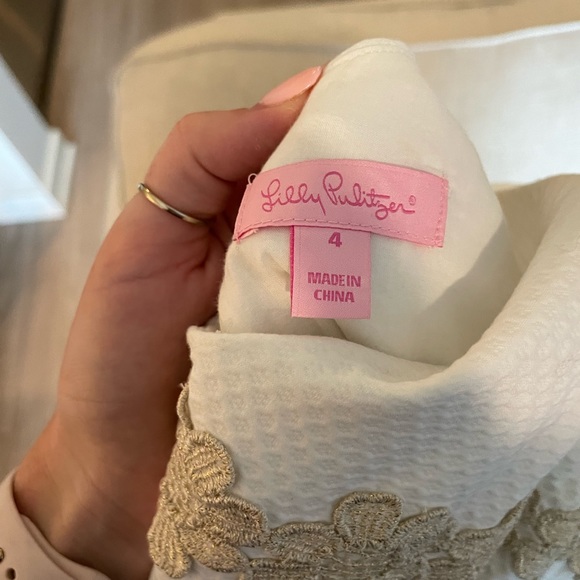 White and gold mini dress - Picture 6 of 8